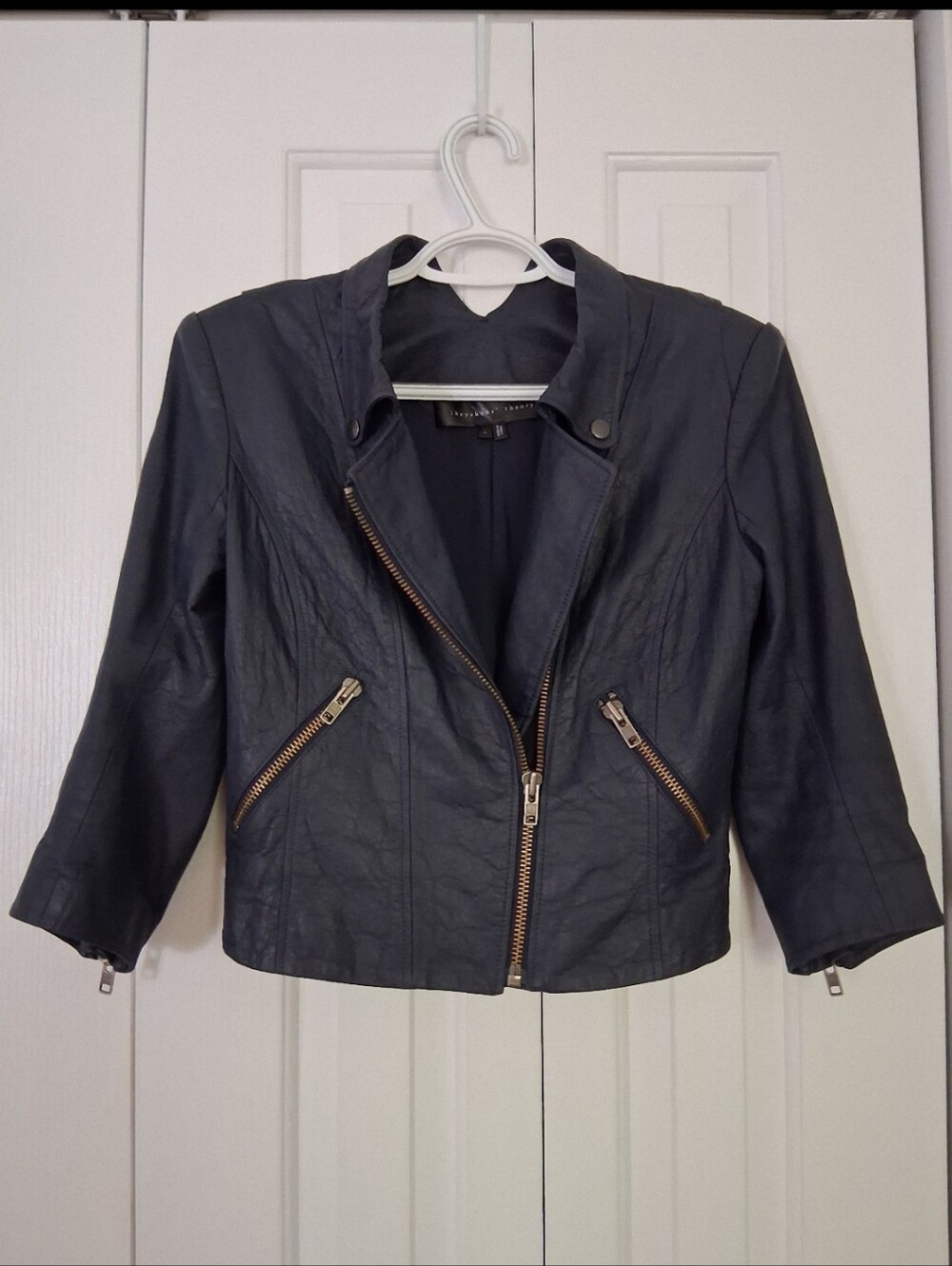 Theysken's Theory "Jotor" Genuine Lambskin Leather Jacket